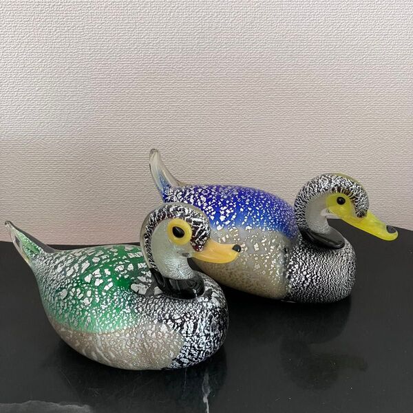 鳥 置物 カモ アヒル ムラーノmurano ベネチアングラス ベネチアンガラス formia イタリア オブジェ インテリア