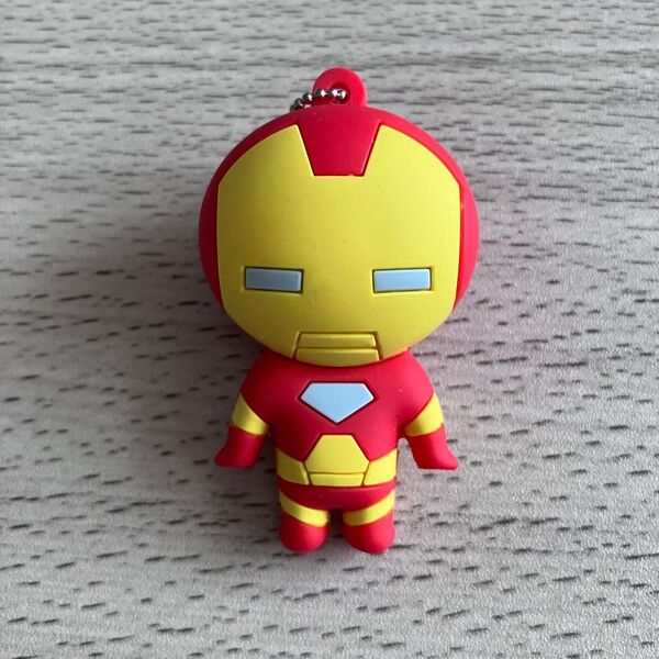 マーベル アイアンマン ラバーマスコット キーホルダー ストラップ フィギュア