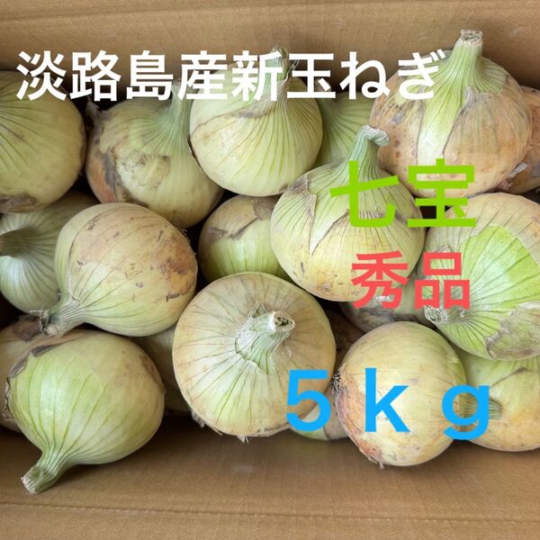 淡路島産新玉ねぎ七宝秀品5Kg☆ 新玉ねぎ