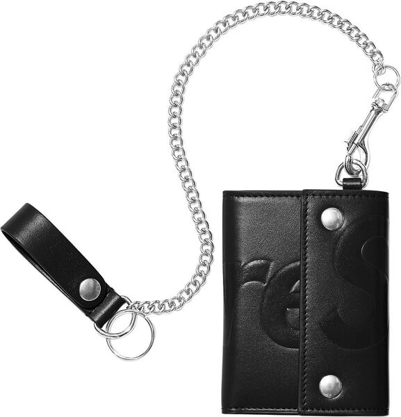 Supreme Leather Chain Wallet "Black"