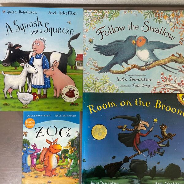 (半額以下)Julia Donaldson 英語絵本 洋書絵本 4冊セット 英語教材 英語学習 多読 読み聞かせ おうち英語