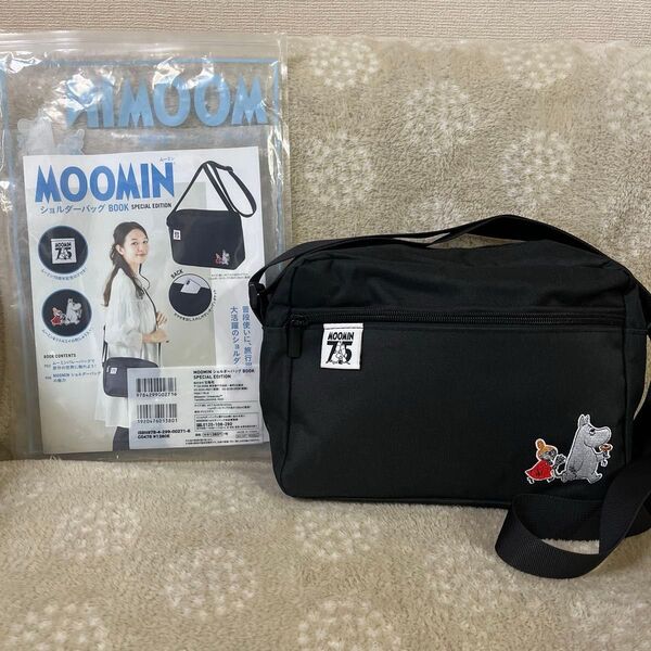 新品・袋入り♪ MOOMIN ムーミン 75周年 ショルダーバッグ かばん ブラック リトルミイ