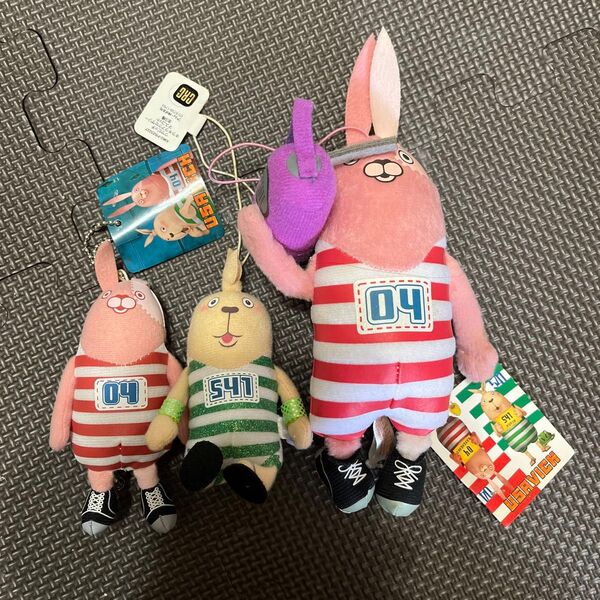 未使用♪ ウサビッチ キレネンコぬいぐるみ&ぬいぐるみマスコット プーチンぬいぐるみマスコット キーホルダー ボールチェーン付
