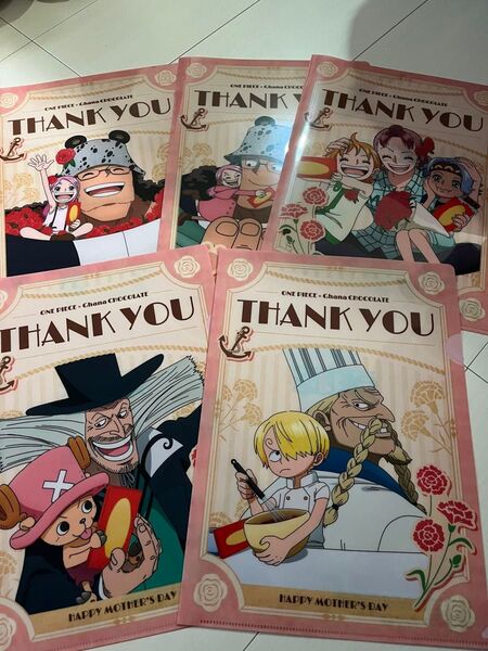 ワンピース×Ghana Mother's Day クリアファイル5枚セット