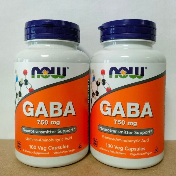 【2個】 ナウフーズ GABA(ギャバ) 750mg ビタミンB6配合 100粒 NOW FOODS ガンマアミノ酪酸