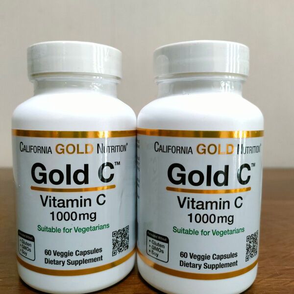カリフォルニアゴールドニュートリション Gold C ゴールドC ビタミンC アスコルビン酸 1000mg 60粒 2個