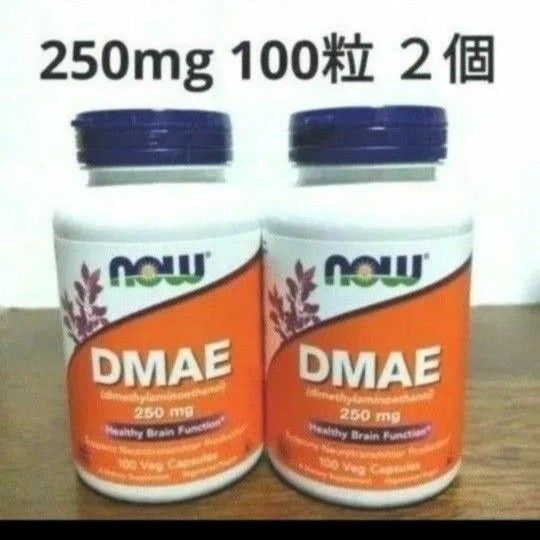 ナウフーズ DMAE ジメチルアミノエタノール 250mg 100ベジカプセル 2個 NOW FOODS