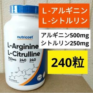 ニュートリコスト L-アルギニン&L-シトルリン 240粒 Nutricost アルギニンシトルリン ナウフーズ NOW