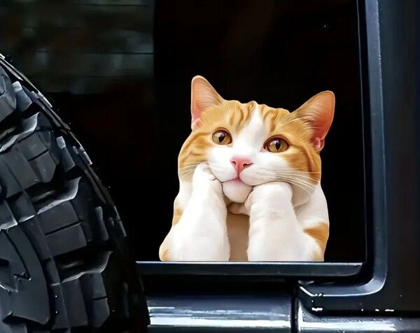 猫 ステッカー 車 窓 シール 可愛い