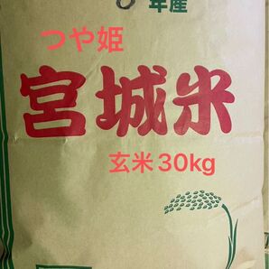 宮城県産 つや姫 玄米30kg 未検査米
