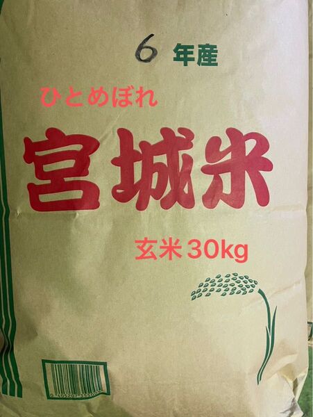 宮城県産 ひとめぼれ 玄米30kg 未検査米