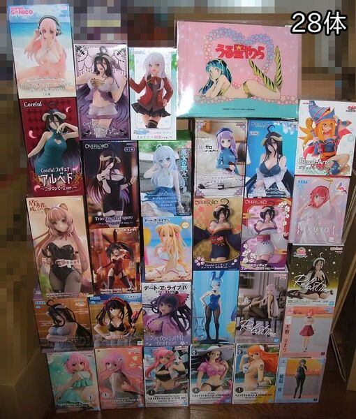 水着/時崎狂三/ぬーどるストッパー/イレイナ/アルベド プライズ 美少女 フィギュア 28体セット まとめ売り