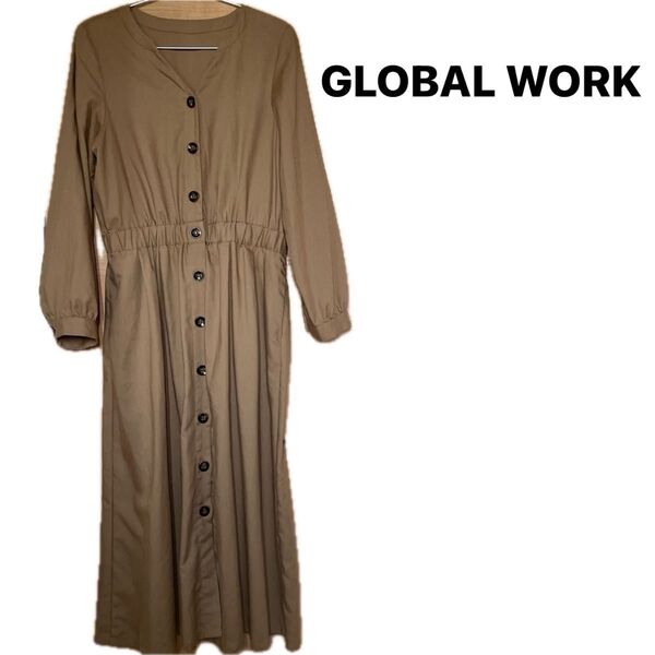 GLOBAL WORK グローバルワーク 長袖シャツワンピース M