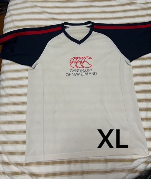 XLサイズ 中古 カンタベリー 練習用メッシュラガーシャツ ラグビージャージ canterbury Tシャツ