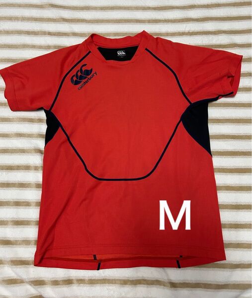 Mサイズ 中古 美品 カンタベリー ラガーシャツ ラグビージャージ canterbury