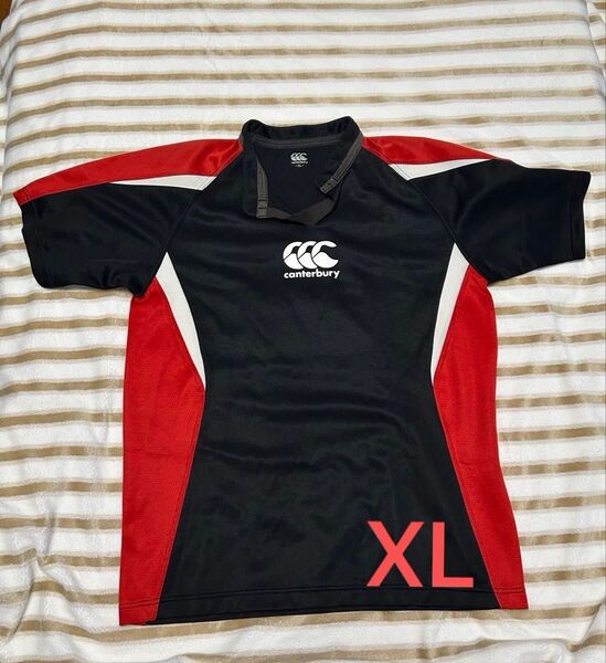 XLサイズ 中古 カンタベリー ラガーシャツ ラグビージャージ canterbury