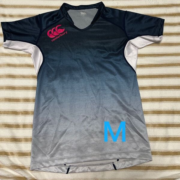Mサイズ 中古 美品 カンタベリー ラガーシャツ ラグビージャージ canterbury