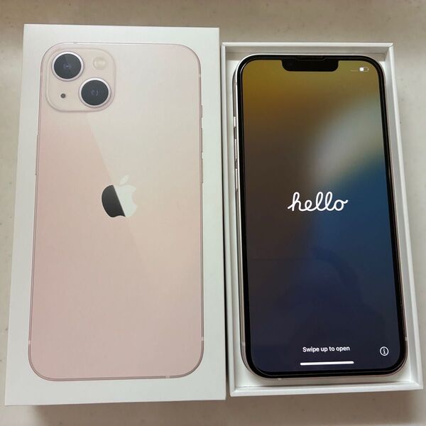 Apple iPhone 13 ピンク 256GB SIMフリー 純正ケーブル付き 美品 初期化済み