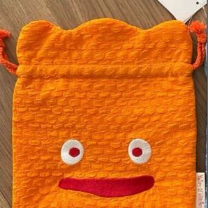 ジブリパーク 魔女の谷 限定商品 ハウルの動く城 カルシファー 巾着 (赤)