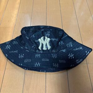 NYロゴ バケットハット ラメ入り 黒