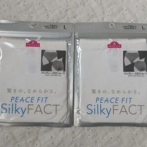SilkyFACT シルキータッチ ショーツ Lサイズ ホワイト 2枚セット パンツ 下着 WOMEN