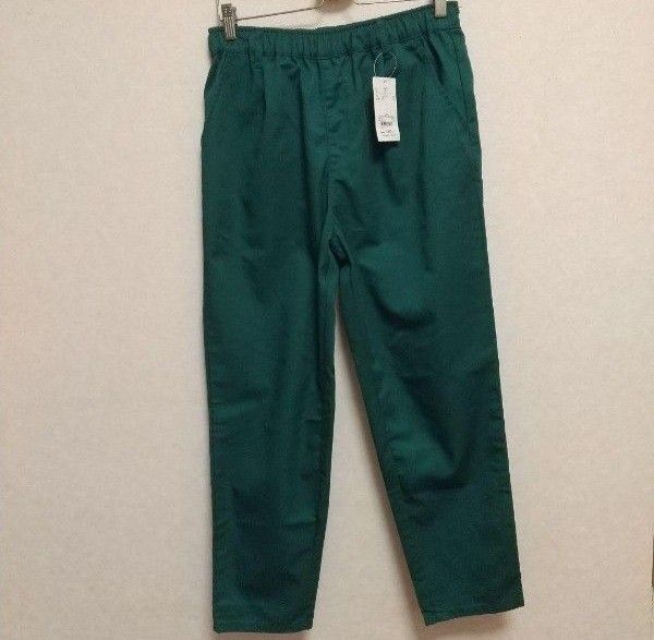 Doublefocus パンツ ウエストゴム グリーン 新品タグ付き イージーパンツ スラックス 春夏