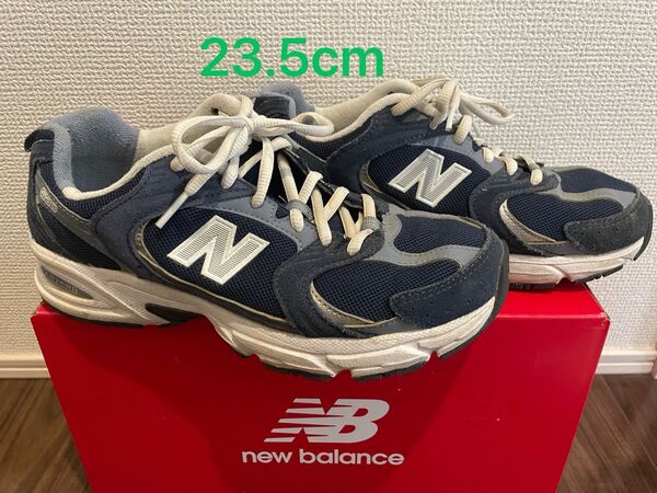 ニューバランス 23.5 ニューバランス ネイビー