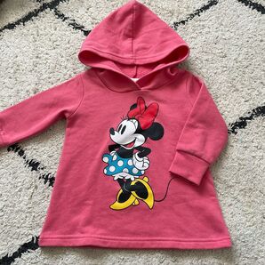 #35 ミニーちゃん ピンク 80 パーカー ベビー服 ディズニー