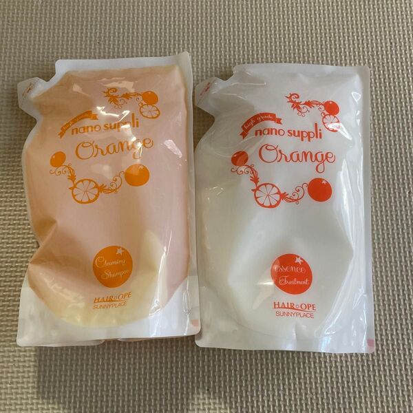 ナノサプリ クレンジングシャンプー クリニックトリートメント シャンプー トリートメント オレンジ つめかえ用 詰め替え