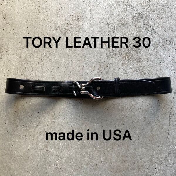 【TORY LEATHER】トリーレザー Hoof Pick Belt レザーベルト 30 本革ブラック