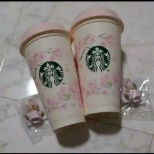 スターバックス スタバ サクラ 新品 未使用 2こ まとめ売り リユーザブルカップ くま