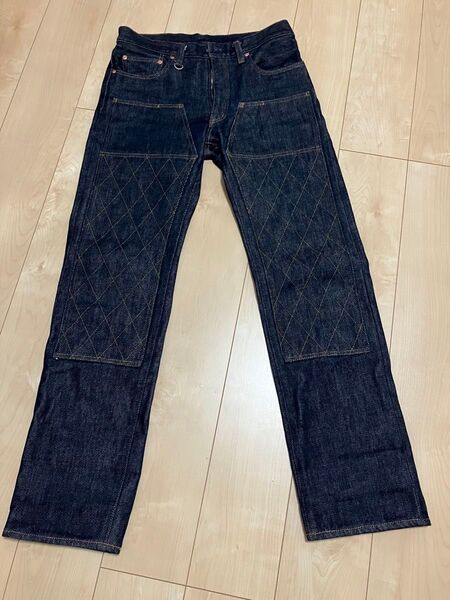 児島ジーンズ 21oz ダブルニー ストレートジーンズNO.rnb1221wk w33