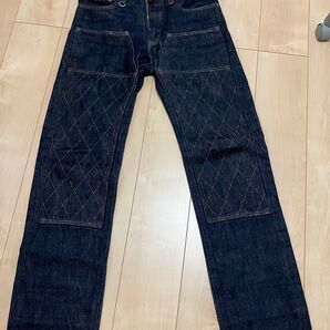 児島ジーンズ 21oz ダブルニー ストレートジーンズNO.rnb1221wk w32