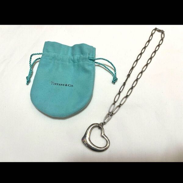 TIFFANY&Co. ティファニー オープンハート リンクチェーン ネックレス シルバー925