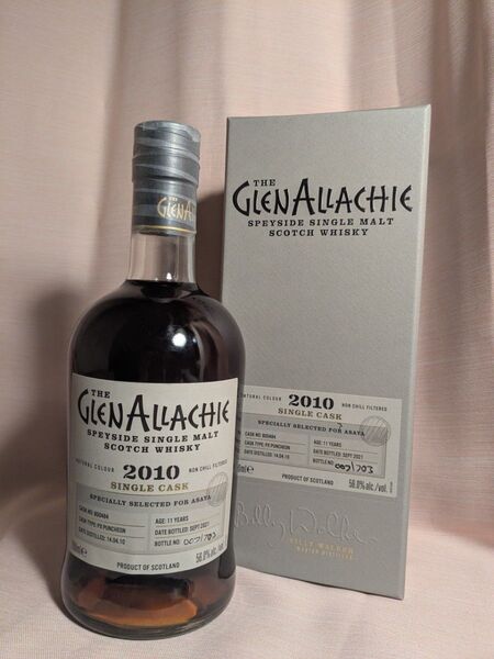 グレンアラヒー2010 11年 for ASAYA 56.0%【Glenallachie 2010 11YO for ASAYA】