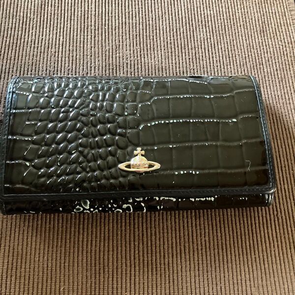 Vivienne Westwood 長財布 クロコ型押し ブラック