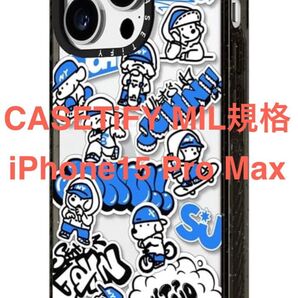 新品未開封 CASETiFY iPhone 15 Pro Max ケース MIL規格準拠 miniJOHN - クリア ブラック