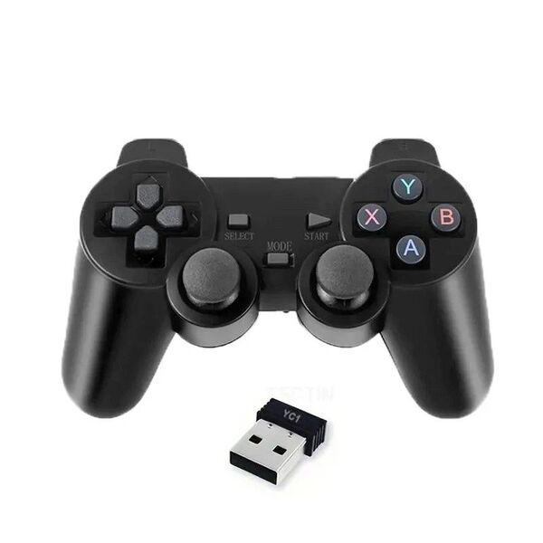 新品 PC スマホ用 ワイヤレス コントローラー デュアルショック レシーバー ブラック