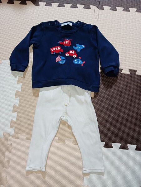 男の子 上下セット 子供服 ファミリア 長袖 長ズボン