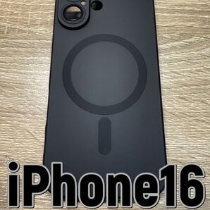 iPhone16 ブラック MagSafe スマホケース 新品 レンズ保護 ソフト 113