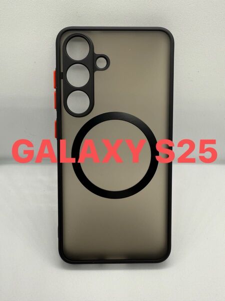 GALAXY S25 半透明スマホケース マグネットリング付き ブラック 新品未使用 248