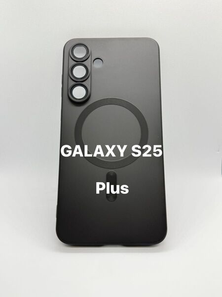 GALAXY S25 Plus 用 スマホケース ブラック マグネット式リング付き MagSafe レンズ保護 新品未使用 76