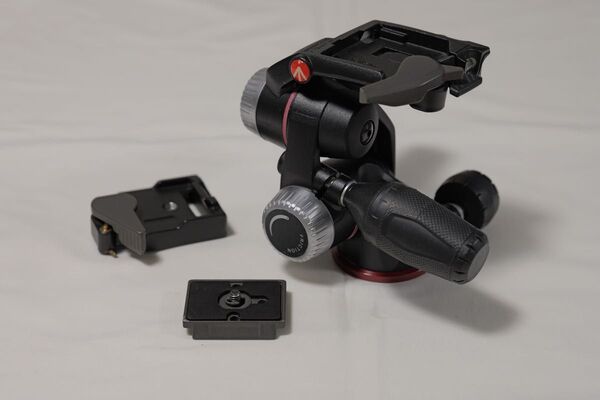 Manfrotto 190シリーズ用 3ウェイ雲台+クイックリリースプレートアダプターセット