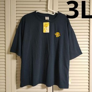HTB 北海道テレビ onちゃん Tシャツ ネイビー 紺色 レディース 大きいサイズ 3L