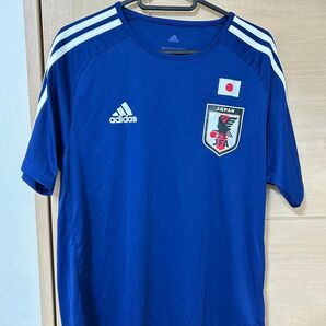 adidas サッカー日本代表 ユニフォーム 練習着 ブルー メンズ L
