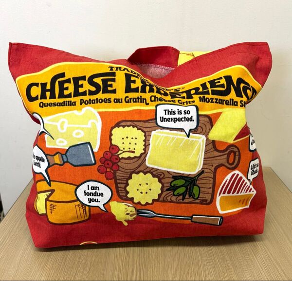 【新品・未使用】アメリカスーパー Trader Joe's トレジョ チーズエコバッグ 100%コットン