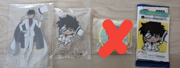 名探偵コナン セガラッキーくじ 怪盗キッド アクリルスタンド アクリルブロック 缶バッジ