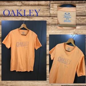 ■OAKLEY オークリー 半袖　Tシャツ レギュラーフィット かすれ文字　メンズM （M～L）コットン100% 比較的綺麗　ホンジュラス製