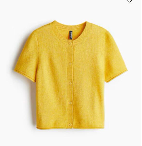 H&M エイチアンドエム 半袖ファインニットカーディガン