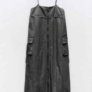 ZARA ナイロン カーゴ ワンピース バルーン